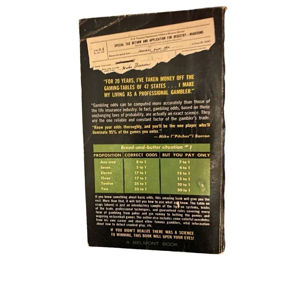 Professional Gambler Tells How To Win Paperback Book